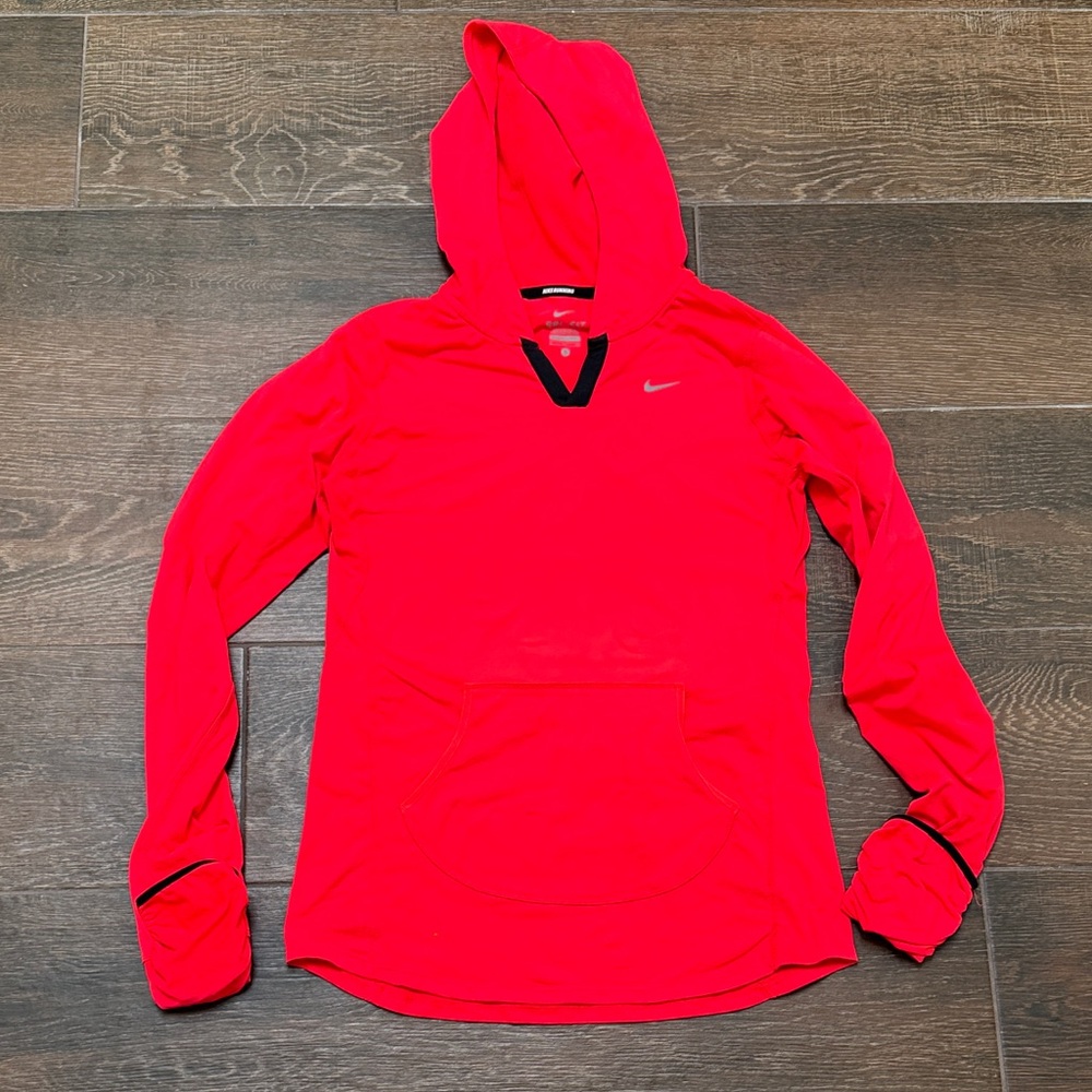 Nike Women's Cautuon Red Dri-Fit Hoodie- Small